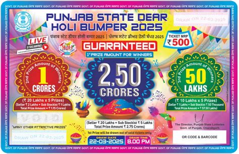 PUNJAB STATE LOTTERIES – Government of Punjab, India.